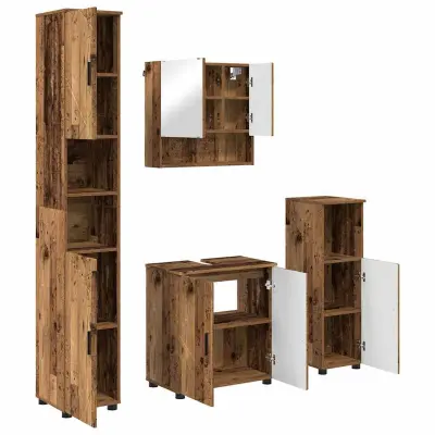 vidaXL Komplet pohištva za kopalnico 4 pcs Star les 61 x 35 x 64 cm