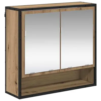 vidaXL Kopalniška ogledalna omara artisan hrast 65 x 20 x 60 cm