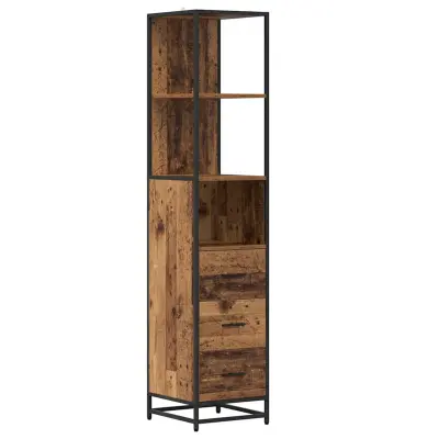 vidaXL Kopalniška omarica s predalom Star les 35 x 37.5 x 166 cm
