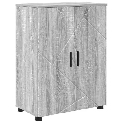 vidaXL Kopalniška omarica Siva sonoma 60 x 35 x 80 cm Konstruiran les