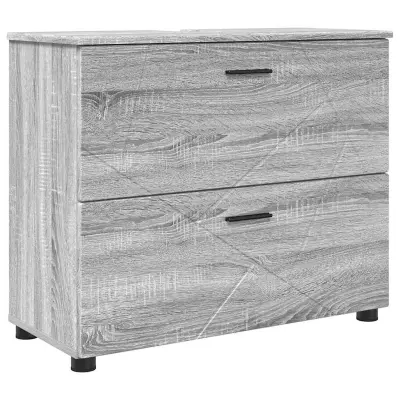 vidaXL Kopalniška omarica s predalom Siva sonoma 76.5 x 35 x 64 cm