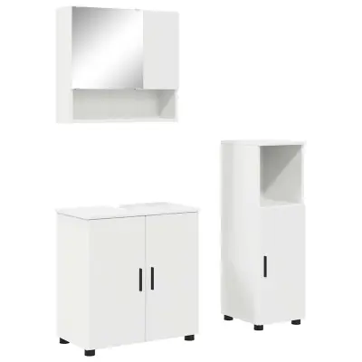 vidaXL Komplet pohištva za kopalnico 3 pcs Bela 61 x 35 x 64 cm