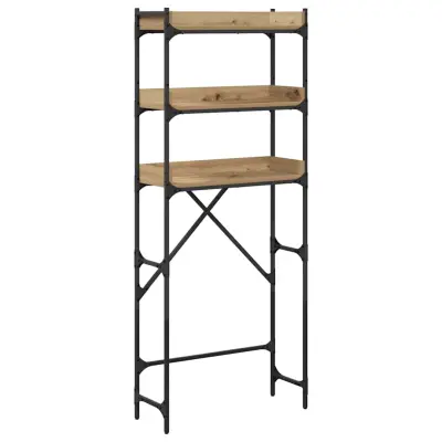 vidaXL Polica za pralni stroj 67 x 25 x 163 cm Konstruiran les