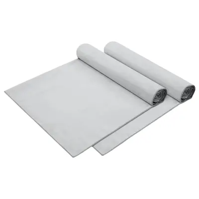 vidaXL Brisače za ležalnik 2 pcs Siva 210 x 75 cm