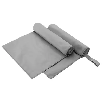 vidaXL Športne brisače 2 pcs Temno siva 100 x 50 cm