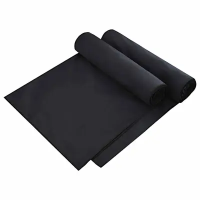 vidaXL Brisače za ležalnik 2 pcs Črna 210 x 75 cm