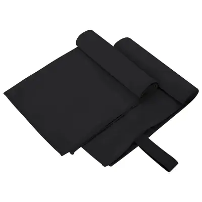 vidaXL Športne brisače 2 pcs Črna 50 x 30 cm Poliester in poliamid