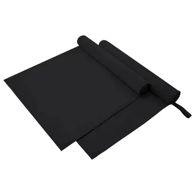 vidaXL Športne brisače 2 pcs Črna 180 x 90 cm Poliester in poliamid