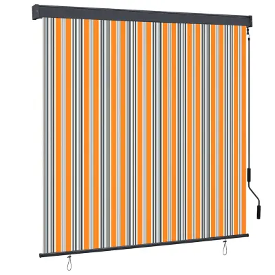 vidaXL Zunanja Rolfa Črtasto Rumeno in modro 180 x 250 cm blago