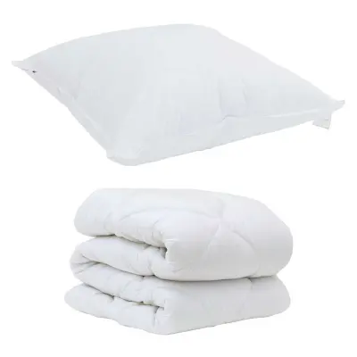 vidaXL Prevleka s blazino z blazino 2 pcs Bela Mikrovlakna