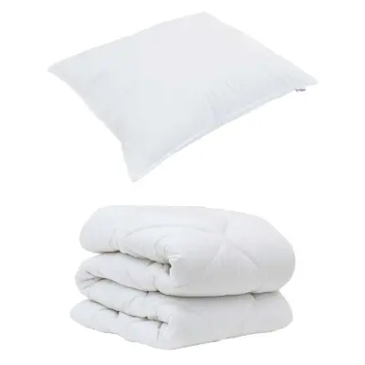 vidaXL Prevleka s blazino z blazino 2 pcs Bela Mikrovlakna