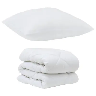 vidaXL Komplet odej z blazino 2 pcs Bela Mikrovlakna