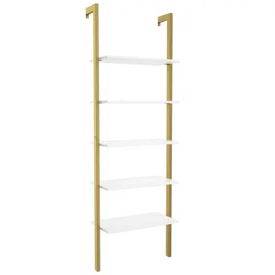 Knjižnica z lestvijo s 5 policami