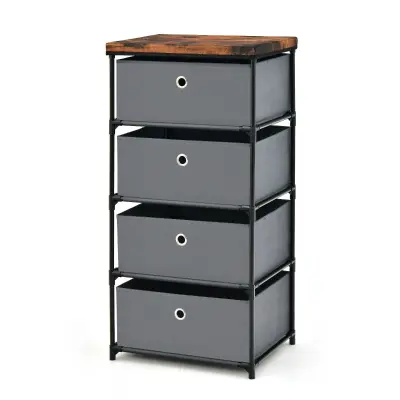 Komoda s 4 predali iz blaga 42 x 33,5 x 84,5 cm