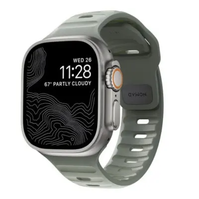 Nomad, Zapestnica športni pas Apple Watch 42-44-45-49 mm Costal Rock, Zelena