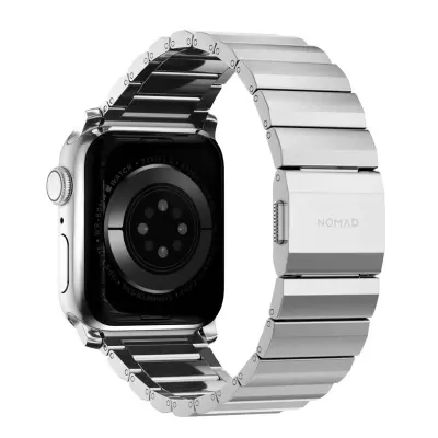 Nomad, Paš?ek V2 za Apple Watch 1-9 in SE 42-44-45 mm, Srebrna