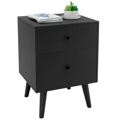 Lesena nočna omarica z 2 predaloma Nočna omarica