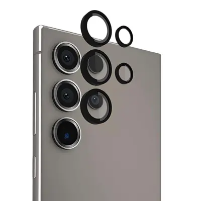 CASE MATE, Zaščita objektiva za Samsung S24 Ultra iz aluminija in kaljenega stekla, Prozorno