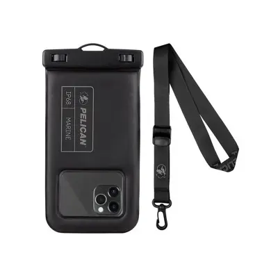 CASE MATE, Vodotesno ohišje za pametni telefon Pelican Marine Series s snemljivim trakom, Črna