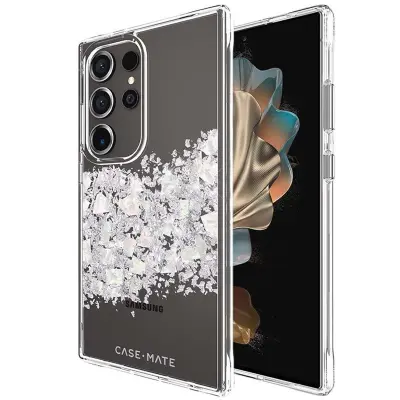 CASE MATE, Ohišje za Galaxy S24 Ultra, okrašeno z biserovino Model Karat Elegant Antishock, Prozorno