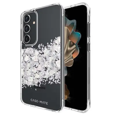 CASE MATE, Ohišje za Galaxy S24 Plus, okrašeno z biserovino, tanko in elegantno zaščito, Prozorno