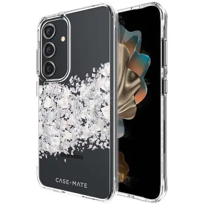 CASE MATE, Ovitek za Galaxy S24 Model Karat Okrašen z biserovino Odporen na udarce in protimikrobni, Prozorno