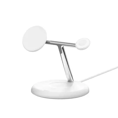 Belkin, MagSafe Qi2 15W 3-v-1 polnilna postaja za iPhone / AirPods / Apple Watch, Bela