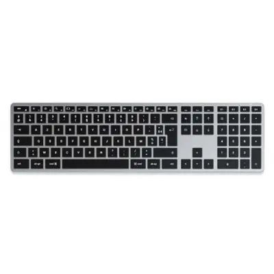 Satechi, SLIM X3 USB-C Bluetooth QWERTY osvetljena tipkovnica z numerično tipkovnico, Siva