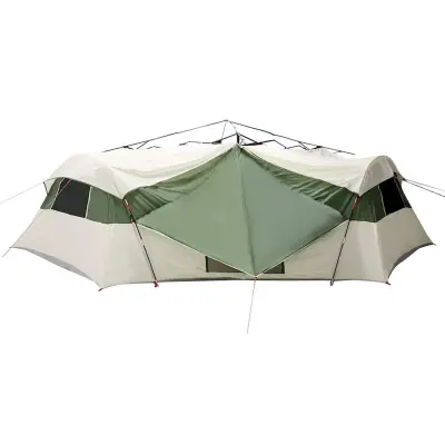 vidaXL Družinski notranji šotor Zelena 520 x 520 x 190 cm