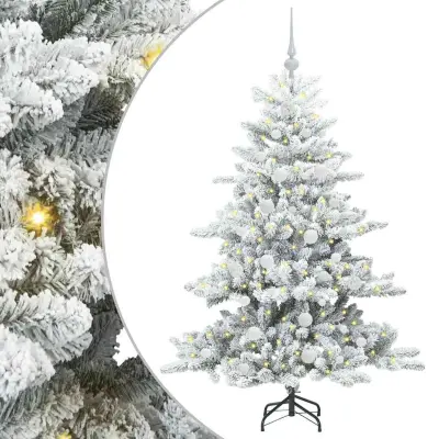 vidaXL Umetno Zložljivo Božično Drevo med 150 LED 150 cm PVC