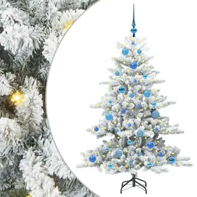 vidaXL Umetno Zložljivo Božično Drevo med 150 LED 150 cm PVC