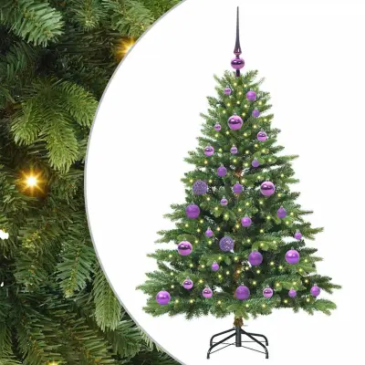 vidaXL Umestno božično drevo med 150 LED Zelena 120 cm PE in PVC