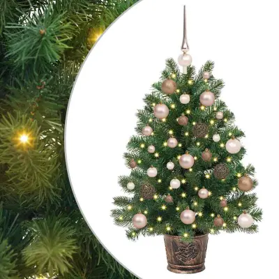 vidaXL Umestno božično drevo med 150 LED Zelena 95 cm PE in PVC