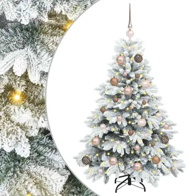 vidaXL Umestno božično drevo med 150 LED Zelena 120 cm PE in PVC