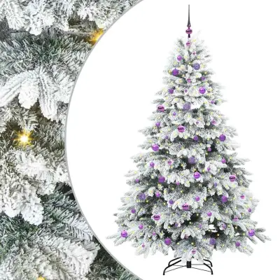 vidaXL Umestno božično drevo med 300 LED Zelena 210 cm PE in PVC