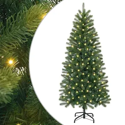 vidaXL Umestno božično drevo med 150 LED Zelena 150 cm PE in PVC