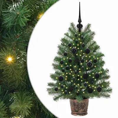 vidaXL Umestno božično drevo med 150 LED Zelena 95 cm PE in PVC