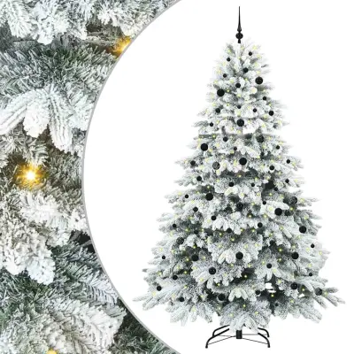 vidaXL Umestno božično drevo med 300 LED Zelena 240 cm PE in PVC