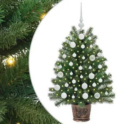 vidaXL Umestno božično drevo med 150 LED Zelena 95 cm PE in PVC