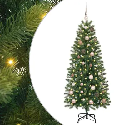 vidaXL Umestno božično drevo med 150 LED Zelena 150 cm PE in PVC