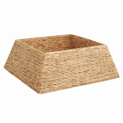 vidaXL Ovratnik za božično drevo Rjava 70 x 70 x 28 cm Vodna hijacinta