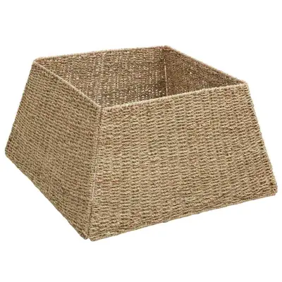 vidaXL Ovratnik za božično drevo Rjava 50 x 50 x 25 cm Morska trava