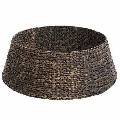 vidaXL Ovratnik za božično drevo Črna 60 x 60 x 22 cm Vodna hijacinta