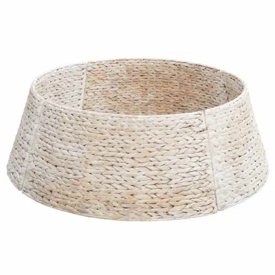 vidaXL Ovratnik za božično drevo Bela 75 x 75 x 25 cm Vodna hijacinta