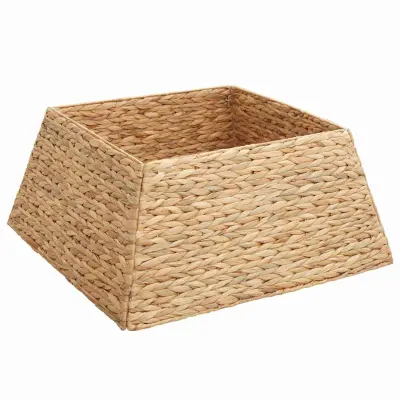 vidaXL Ovratnik za božično drevo Rjava 60 x 60 x 28 cm Vodna hijacinta