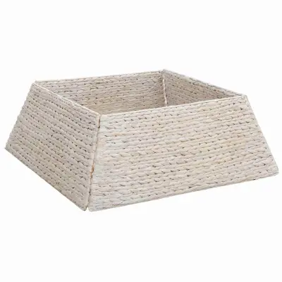 vidaXL Ovratnik za božično drevo Bela 70 x 70 x 28 cm Vodna hijacinta