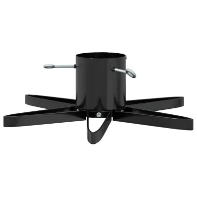 vidaXL Stojalo za božično drevo 1.73 Črna 49 x 49 x 15.5 cm Jeklo