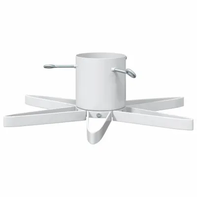 vidaXL Stojalo za božično drevo 1.73 Bela 49 x 49 x 15.5 cm Jeklo