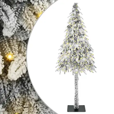 vidaXL Božično drevo med 300 LED z stojalom Bela 210 cm PE in jeklo