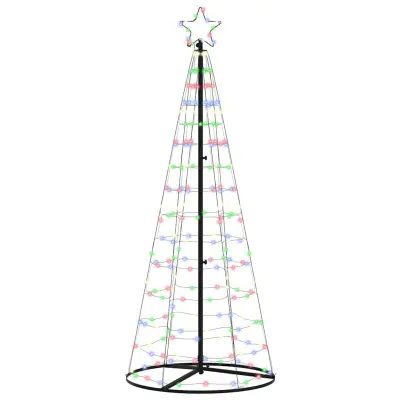 vidaXL LED božično drevesce med 390 LED večbarvno 250 cm elezo